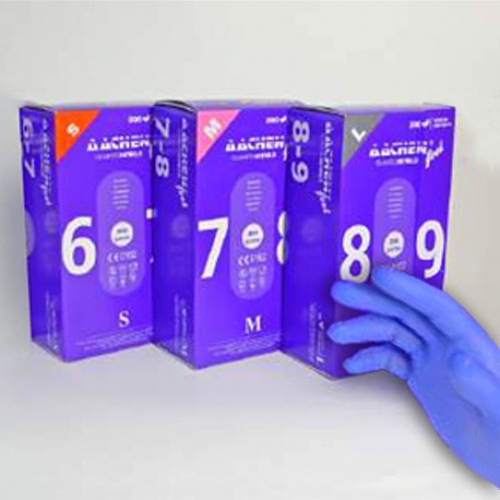 Guantes de nitrilo sin polvo talla L 8-9, Guantes desechables de